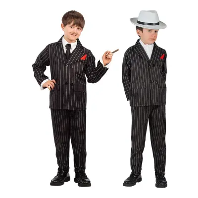 Italiensk Gangster Barn Maskeraddräkt - Large