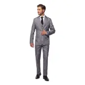 Suitmeister 20-tals Gangster Grå Kostym - XX-Large