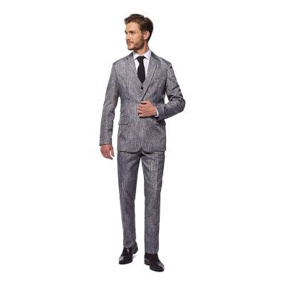 Suitmeister 20-tals Gangster Grå Kostym - XX-Large