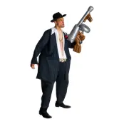 Tjock Gangster Maskeraddräkt - One size