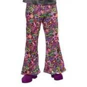 60-tals Peace Out Flares Byxor - X-Large