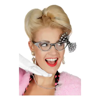 Glasögon 50-tal med Rosett - One size