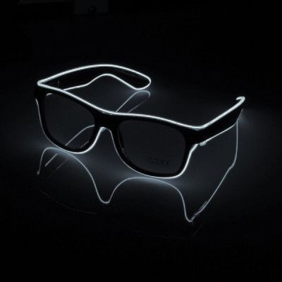 El Wire LED Glasögon - Vit