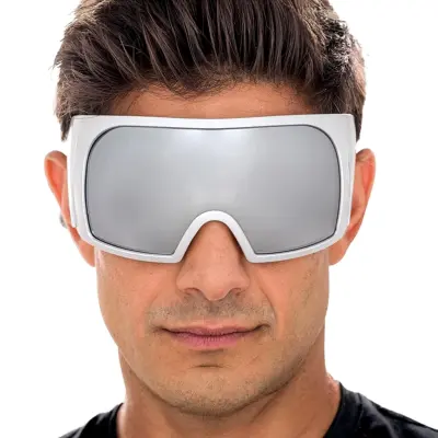 Festivalglasögon Cyber Silver med Spegelvisir - One size