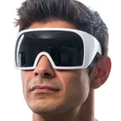 Festivalglasögon Cyber Vit med Spegelvisir - One size