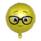 Folieballong Emoji Black Glasses