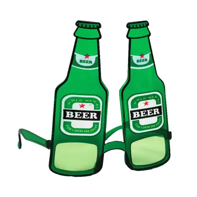 Glasögon Ölflaskor