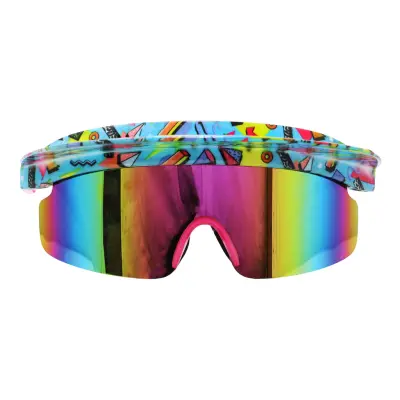 Glasögon 80's Blå/Grön