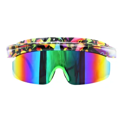 Glasögon 80's Svart/Lila - One size