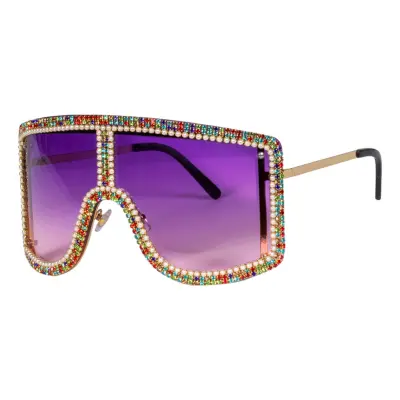 Glasögon Diva med Strass Lila/Multi - One size