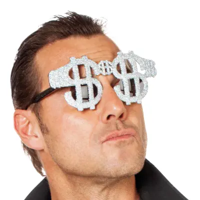 Glasögon Dollartecken