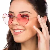 Glasögon Hjärtformade Rosa