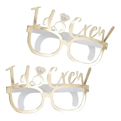 Glasögon i Papp I do Crew Guld - 8-pack