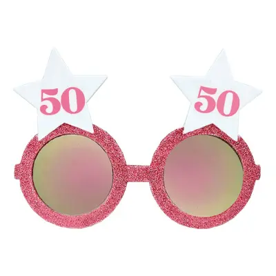 Glasögon Rosa med Stjärnor 50