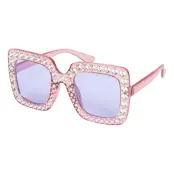 Glasögon Rosa med Strass - One size