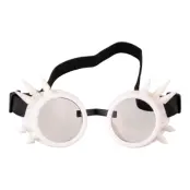 Glasögon Steampunk med Nitar Vit