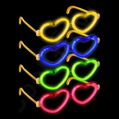 Glowsticksglasögon Hjärtan - Orange