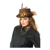 Höghatt Steampunk med Glasögon - One size