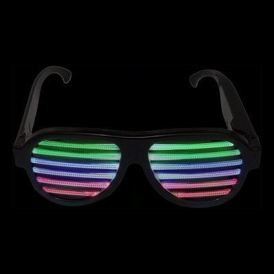 Ljudaktiverade Blinkande Shutter Shades