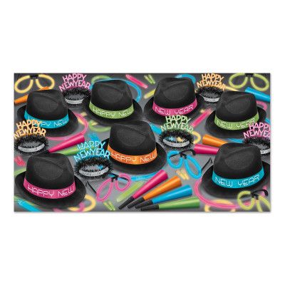 Nyårskit Happy New Year Glowsticks Neon