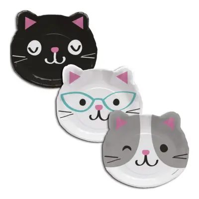 Papperstallrikar Kissekatt - 8-pack