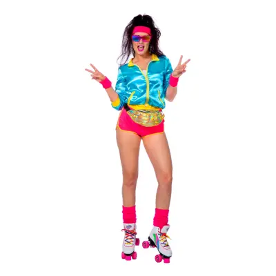 Retro Disco Rollerskater Dam Maskeraddräkt - 38
