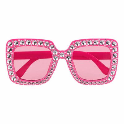 Rosa Glasögon med Strass - One size