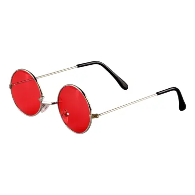 Runda Glasögon - Röd