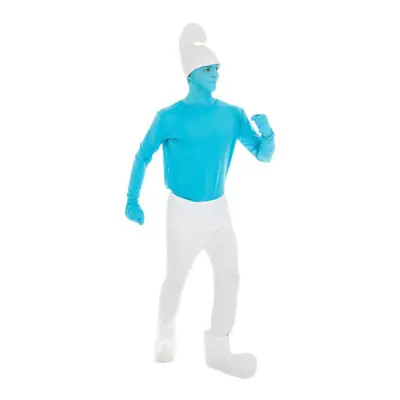 Smurf Deluxe Maskeraddräkt - Large