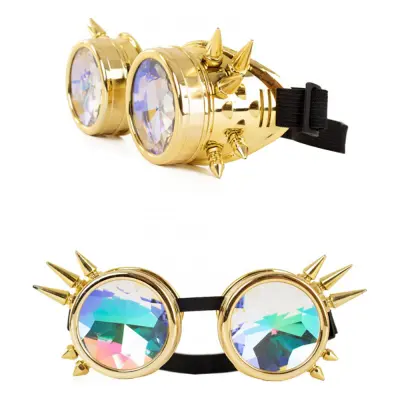 Steampunk Glasögon Guld - One size