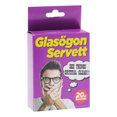 Våtservetter för Glasögon