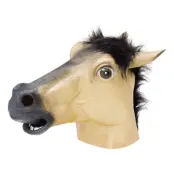 Guldig Hästmask i Gummi