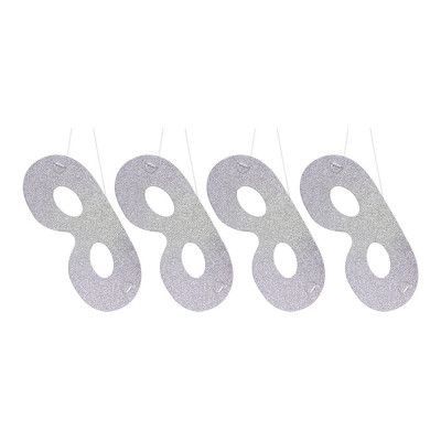 Ögonmask Silver Glitter - 4-pack
