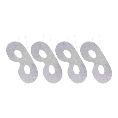 Ögonmask Silver Glitter - 4-pack