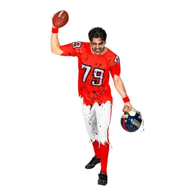 Amerikansk Fotbollsspelare Zombie Maskeraddräkt - Small