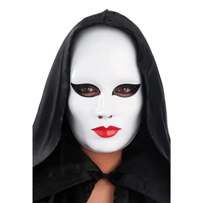 Ansiktsmask Vit Dam i Plast - One size