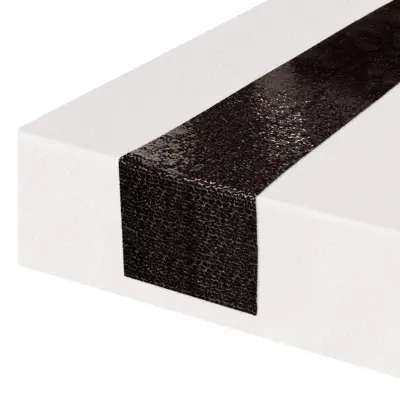 Bordslöpare med Paljetter Svart