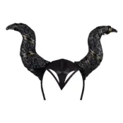 Diadem med Svarta Djävulshorn - One size