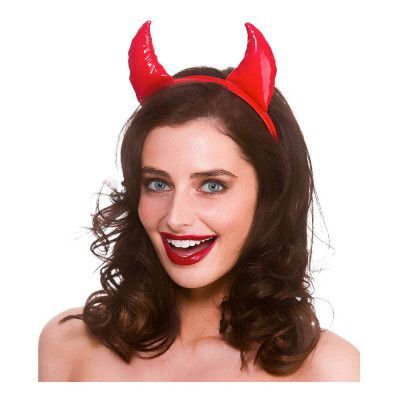 Djävulshorn Röda på Diadem - One size