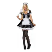 Fransk Hushållerska Deluxe Maskeraddräkt - Medium