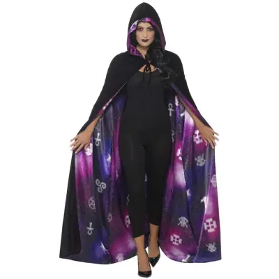 Galaxy Ouija Cape Svart&Lila