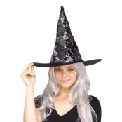 Häxhatt med Färgskiftande Paljetter - Silver