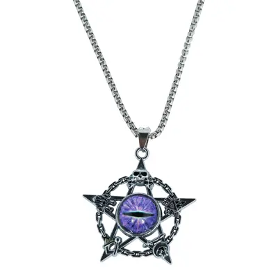 Halsband Demon Öga Lila