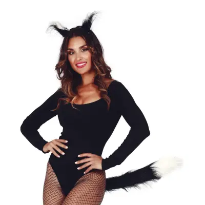 Katt Svart/Vit Tillbehörskit - One size