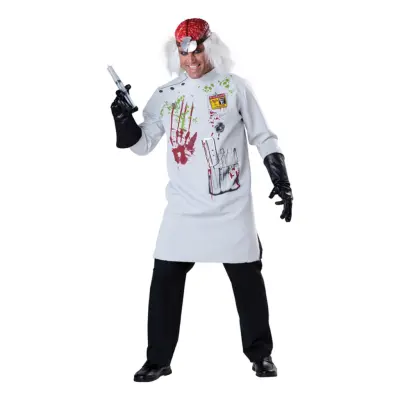Läskig Vetenskapsman Maskeraddräkt - Large