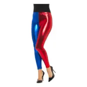 Leggings Harlequin Blå/Röd Metallic - Large