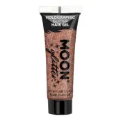 Moon Creations Holografiskt Glitter Hårgel - Roséguld
