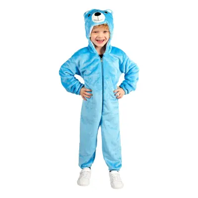 Onesie Blå Björn Bebis Maskeraddräkt - 12-18 mån