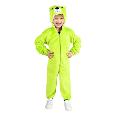 Onesie Grön Björn Bebis Maskeraddräkt - 6-12 mån