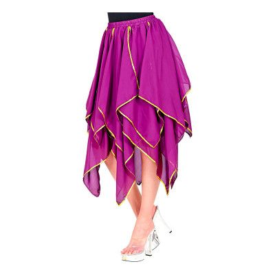 Chiffongkjol Lila Lång - One size